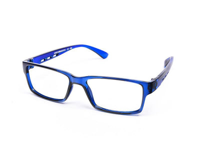 Rectangle Black Shine  Blue Shell Frame - (LENSES INCLUDED)*
