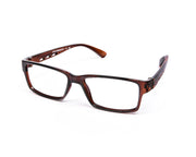 Rectangle Brown Shine  Brown Shell Frame - (LENSES INCLUDED)*