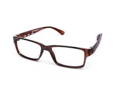 Rectangle Brown Shine  Brown Shell Frame - (LENSES INCLUDED)*