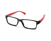 Rectangle Black Shine  Red Shell Frame - (LENSES INCLUDED)*