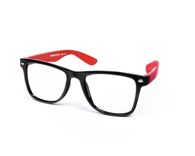 Square Black Shine  Red Shell Frame - (LENSES INCLUDED)*