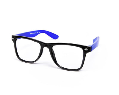 Square Black Shine  Blue Shell Frame - (LENSES INCLUDED)*