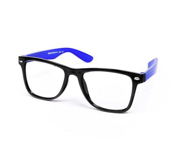 Square Black Shine  Blue Shell Frame - (LENSES INCLUDED)*