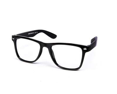 Square Black Shine  BLACK Shell Frame - (LENSES INCLUDED)*