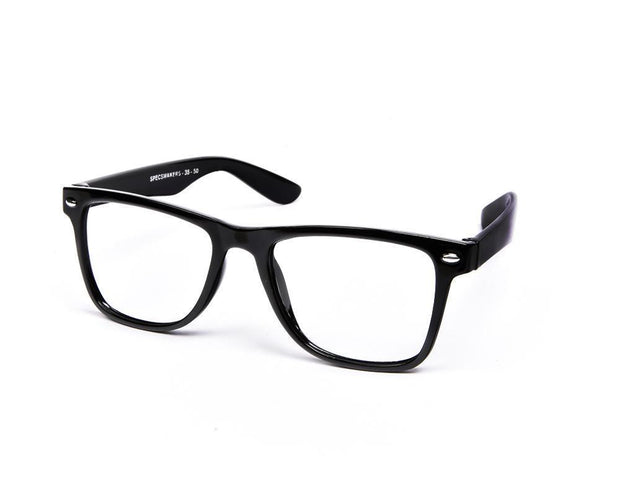 Square Black Shine  BLACK Shell Frame - (LENSES INCLUDED)*