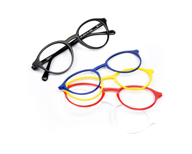 4 IN 1 SNAPON - KIDS - FULLFRAME - BLACK - ROUND