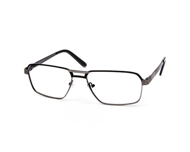 SPECSMAKERS - UNISEX DB RECTANGLE FULL FRAME - BLACK MATT Grey Metallic - ANF30633