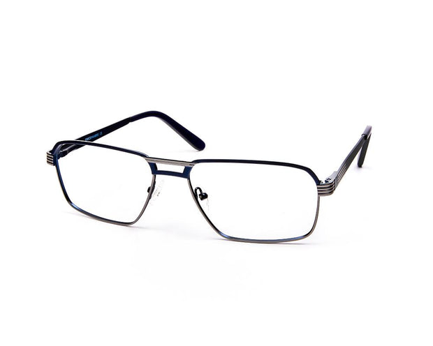 Specsmakers - Unisex DB Rectangle Full Frame - Blue Matt Grey Metallic - ANF30633 - (LENSES INCLUDED)*