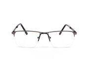 METAL  - HALF FRAME - GREY METALLIC SHINE - RECTANGLE - ANF30580 - (Lenses Included)*