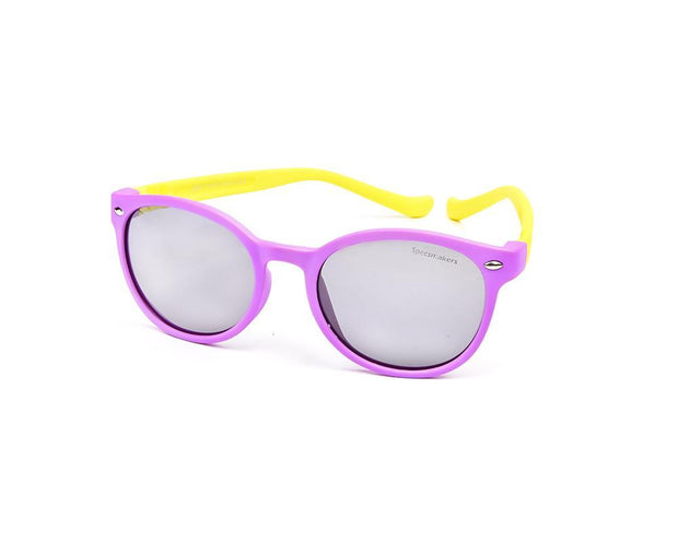 Round Purple Matt WITH YELLOW SUNGLASS KIDS AMK887