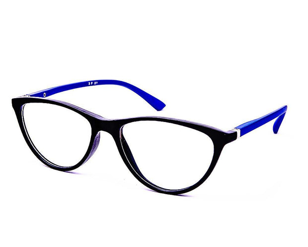 Cateye Blue WITH BLACK Full Frame AOSP87A - Specsmakers