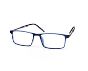 Specsmakers - Unisex Rectangle Full Frame - Blue Matt Grey Metallic - AML8189 - (LENSES INCLUDED)*