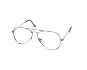 Specsmakers - Unisex DB Oval Full Frame - Grey Metallic Shine - AML3001 - (LENSES INCLUDED)*