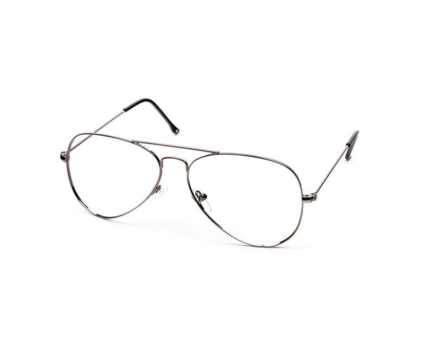 Specsmakers - Unisex DB Oval Full Frame - Grey Metallic Shine - AML3001 - (LENSES INCLUDED)*