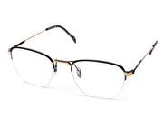 Specsmakers - Unisex Square Half Frame - Black Matt - AMO2418 - (LENSES INCLUDED)*