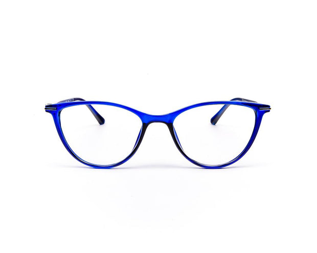 Specsmakers - Unisex Cateye Full Frame - Dark Blue Shine Blue - COC102 - (LENSES INCLUDED)*
