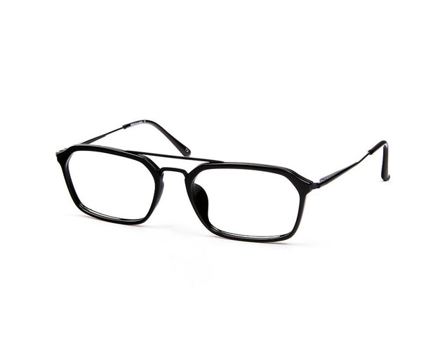 Specsmakers - Unisex Rectangle Full Frame - Blue Matt Grey Metallic - AML8181 - (LENSES INCLUDED)*