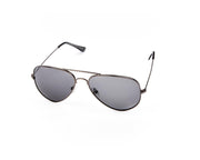 METAL SUNGLASS - FULL FRAME - GREY METALLIC SHINE - SOI3025 - AOVAL - 57