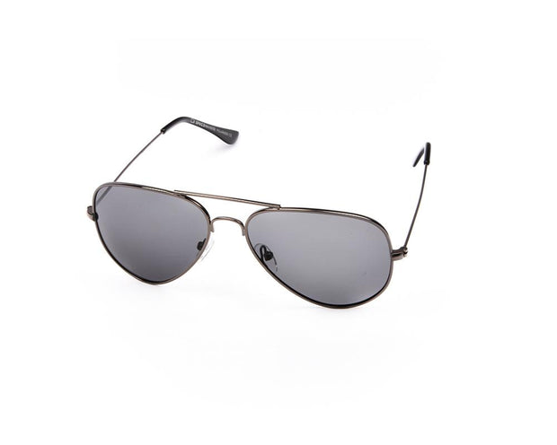 METAL SUNGLASS - FULL FRAME - GREY METALLIC SHINE - SOI3025 - AOVAL - 57