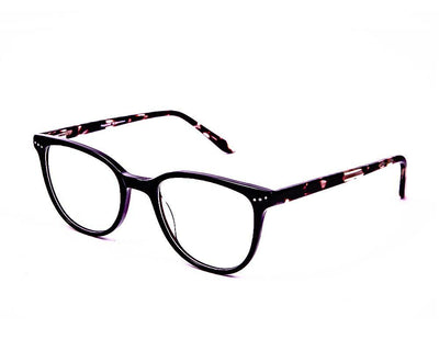 Round Brown Shine with Tortise ACETATE Full Frame AMI5003 - Specsmakers