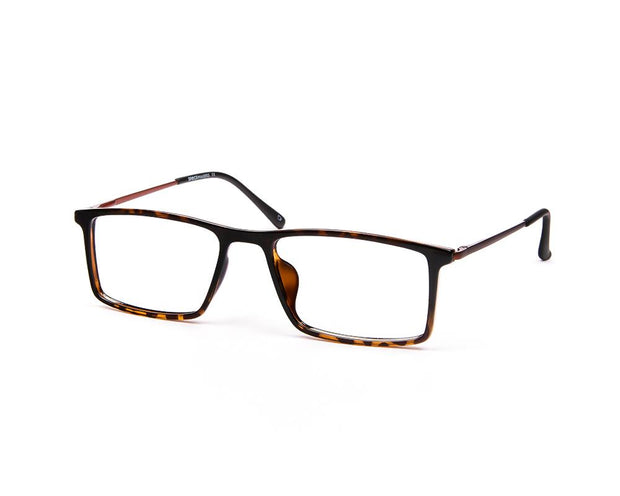 Specsmakers - Unisex Rectangle Full Frame - Brown Tortise Brown - AML8183 - (LENSES INCLUDED)*