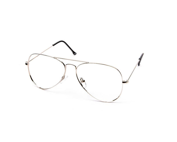 Specsmakers - Unisex DB Oval Full Frame - Silver Shine SILVER - AML3001 - (LENSES INCLUDED)*