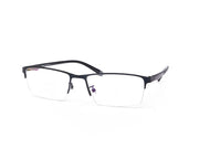 METAL  - HALF FRAME - BLUE MATT - TUK8819 - RECTANGLE - 53 - Lenses Incuded