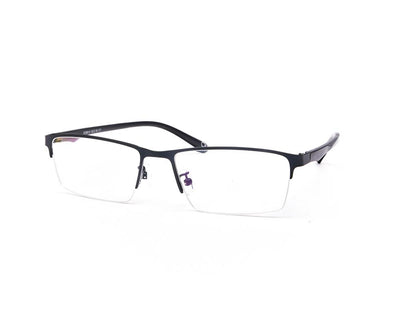 METAL  - HALF FRAME - BLUE MATT - TUK8819 - RECTANGLE - 53 - Lenses Incuded