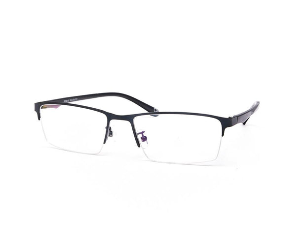 METAL  - HALF FRAME - BLUE MATT - TUK8819 - RECTANGLE - 53 - Lenses Incuded