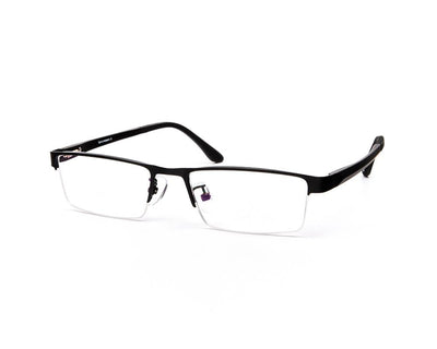 Specsmakers - Unisex Rectangle Half Frame - Black Matt BLACK - PEC88323 - (LENSES INCLUDED)*
