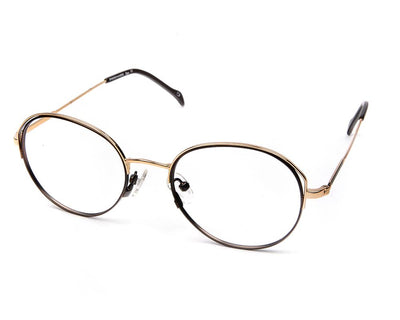 Specsmakers - Unisex Oval Full Frame - Red Matt Gold - AMO2419 - (LENSES INCLUDED)*