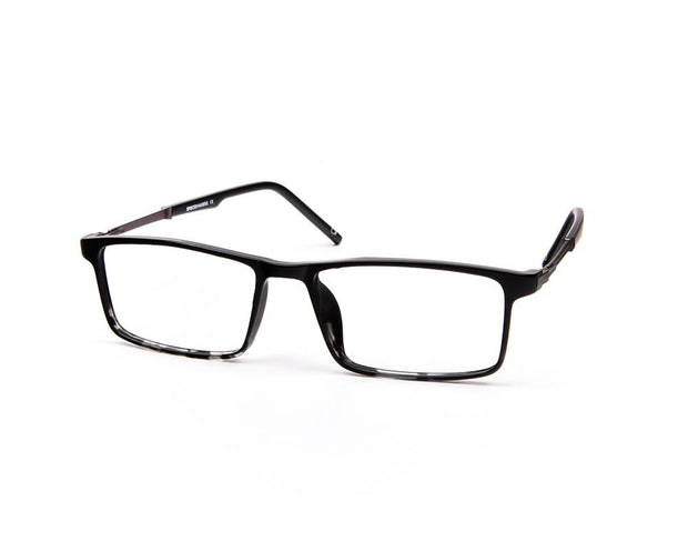 Specsmakers - Unisex Rectangle Full Frame - Black Tortise Grey Metallic - AML8189 - (LENSES INCLUDED)*