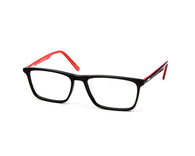 HAPPSTER - FULL FRAME - UNISEX - BLACK MATT - RED - SQUARE - (Lenses Included)*