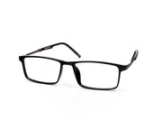 Specsmakers - Unisex Rectangle Full Frame - Black Shine Grey Metallic - AML8189 - (LENSES INCLUDED)*