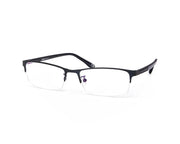 METAL  - HALF FRAME - BLUE MATT - TUK8817 - RECTANGLE - 52 - Lenses Incuded