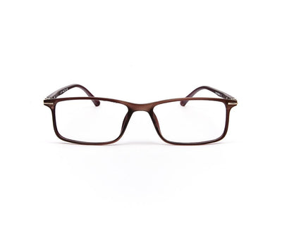 Specsmakers - Unisex Rectangle Full Frame - Brown Matt Brown - COC101 - (LENSES INCLUDED)*