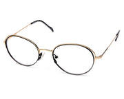 Specsmakers - Unisex Oval Full Frame - Black  Matt  Gold - AMO2419 - (LENSES INCLUDED)*
