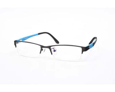 Specsmakers - Unisex Rectangle Half Frame - Black Matt Blue - PEC88315 - (LENSES INCLUDED)*