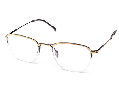 Specsmakers - Unisex Square Half Frame - Gold Shine - AMO2418 - (LENSES INCLUDED)*
