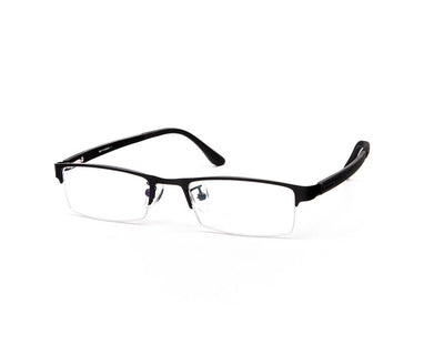 Specsmakers - Unisex Rectangle Half Frame - Black Matt BLACK - PEC88307 - (LENSES INCLUDED)*