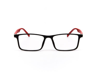 Specsmakers - Unisex Rectangle Full Frame - Black Matt Red - COC105 - (LENSES INCLUDED)*
