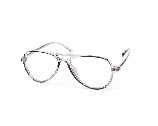 SHELL FRAME - FULL FRAME - CRYSTAL GREY - TUK2431 - Oval - 55 - Lenses Included
