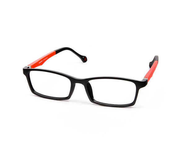 Peepstar - KIDS Rectangle Full Frame - Black Matt Red - AMLT14007 - (LENSES INCLUDED)*