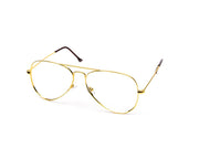 Specsmakers - Unisex DB Oval Full Frame - Gold Shine Gold - AML3001 - (LENSES INCLUDED)*