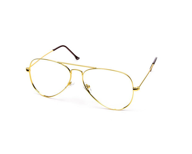 Specsmakers - Unisex DB Oval Full Frame - Gold Shine Gold - AML3001 - (LENSES INCLUDED)*