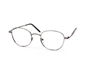 Specsmakers - Unisex Round Full Frame - Grey Metallic Shine BLACK - ANF30778 - (LENSES INCLUDED)*