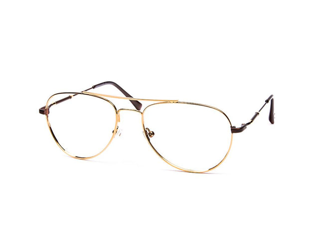 METAL  - FULL FRAME - GOLD SHINE - DB AOVAL - ANF30644 - (Lenses Included)*