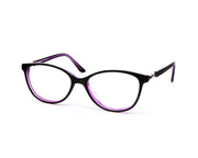 Happster - Female Cateye Full Frame - Black Shine Purple - ANF6022 - (LENSES INCLUDED)*