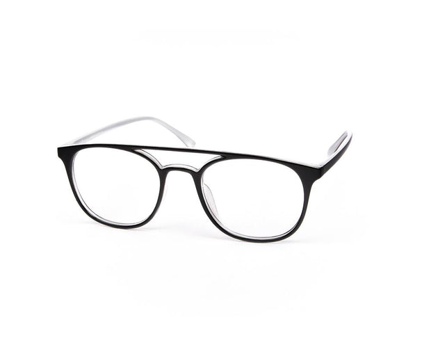 SHELL FRAME - FULL FRAME - BLACK SHINE - TUK2446 - ROUND - 51 - Lenses Included