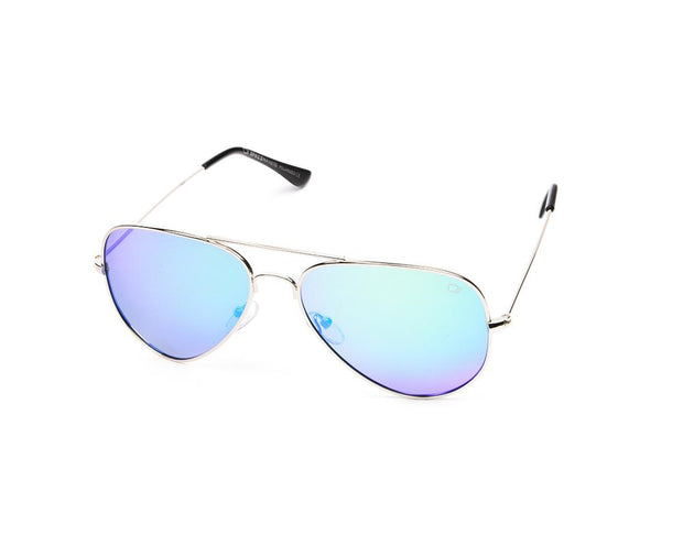 METAL SUNGLASS - FULL FRAME - SILVER SHINE - SOI3025 - AOVAL - 57